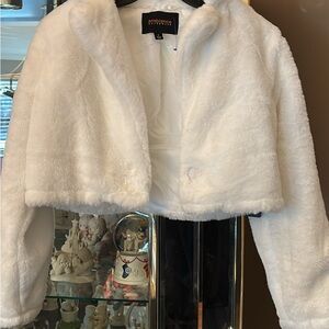 Ambiance Ivory Faux Fur Jacket